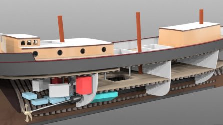 Entwurf des 45 Meter langen Segelschiffs CEIBA, das Fracht emissionsfrei befördern soll. © sailcargo