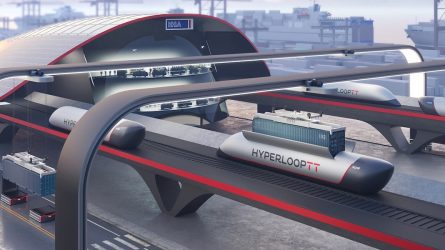 So könnte der Hyperport im Hamburger Hafen aussehen. © HHLA / Mormedi