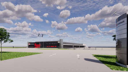 Havainnekuva DB Schenkerin uudesta Seinäjoen terminaalista.