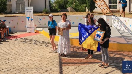 Cérémonie en Europe lors de l'Europ'Raid la course solidaire et culturelle