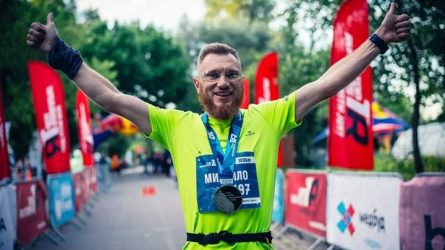 Mikhail Ivanchenko na mecie biegu